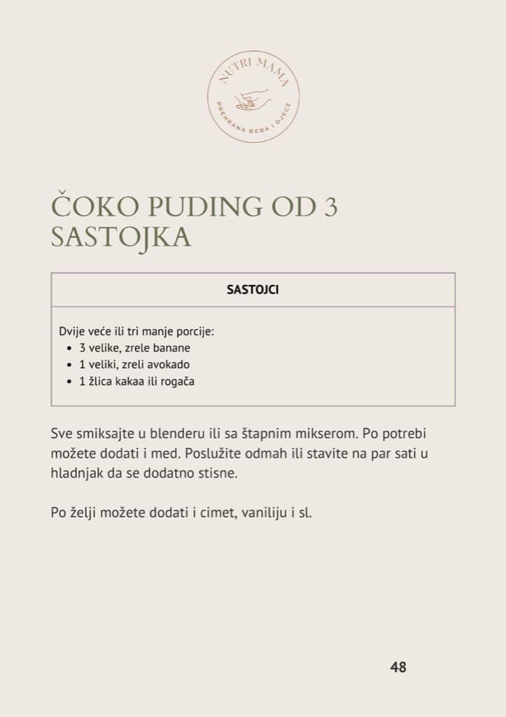 Čoko puding od 3 sastojka