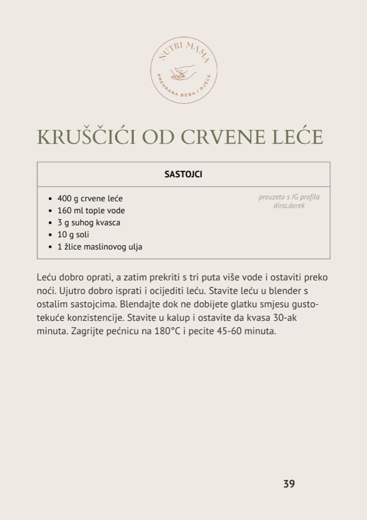 Kruščići od crvene leće
