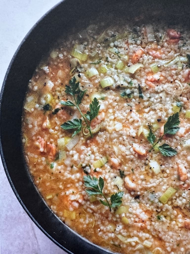 Orzoto od jadranskih kozica i poriluka