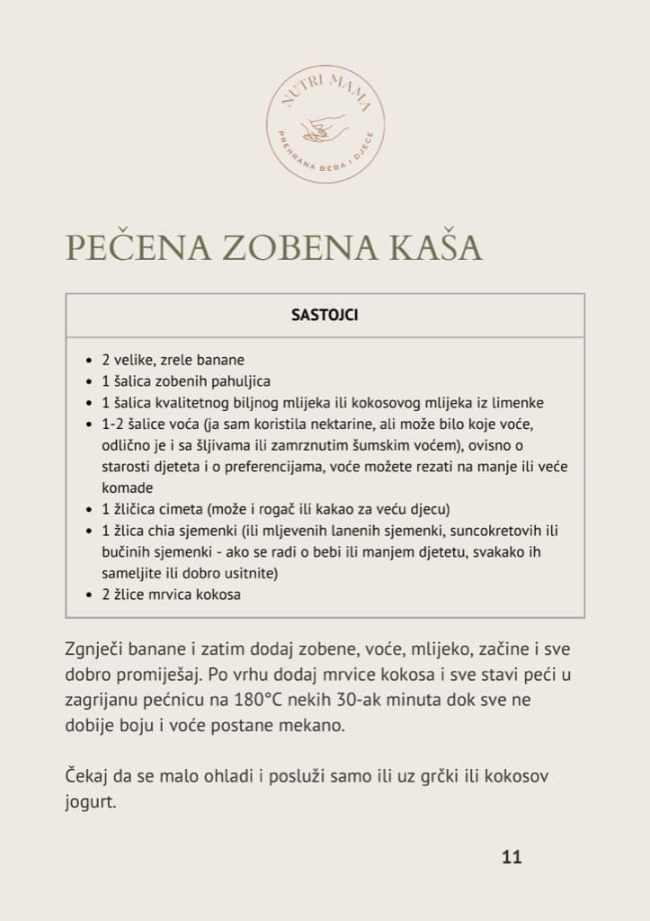 Pečena zobena kaša