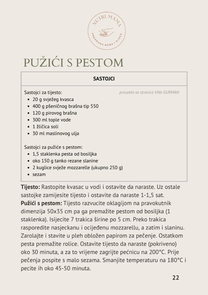 Pužići s pestom