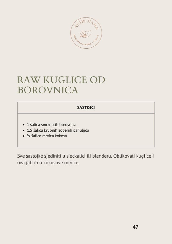 Raw kuglice od borovnica