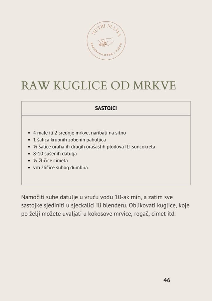 Raw kuglice od mrkve